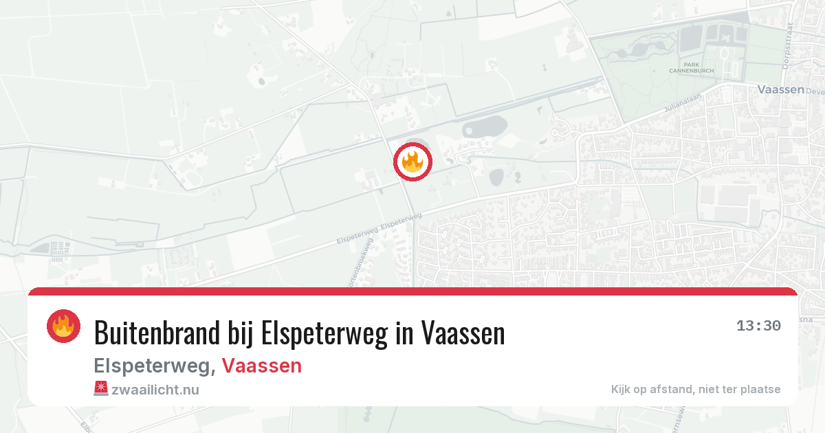 Buitenbrand bij Elspeterweg in Vaassen — 27 mei 2026