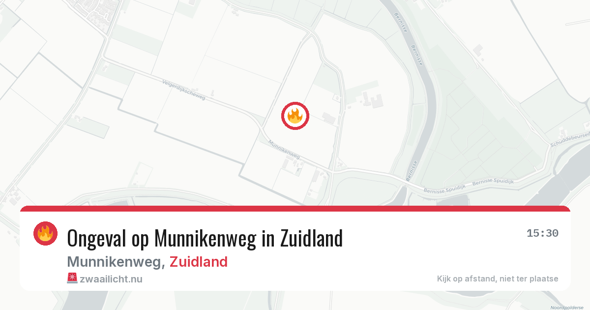 Ongeval op Munnikenweg in Zuidland — 14 mrt 2026