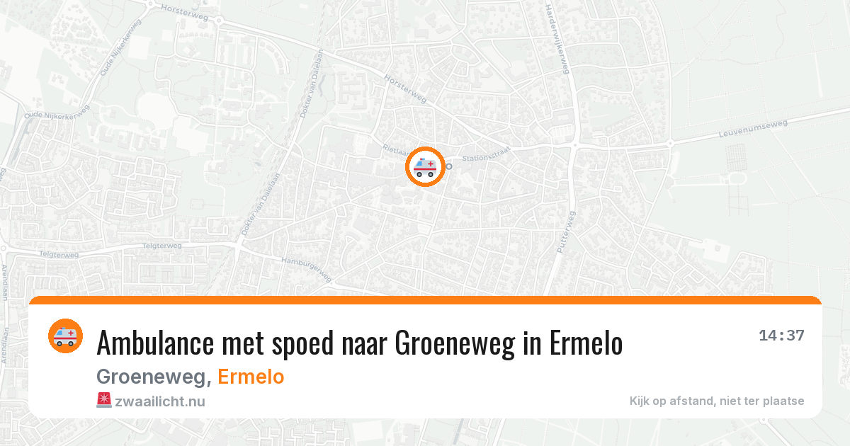 Ambulance met spoed naar Groeneweg in Ermelo — 25 mei 2026