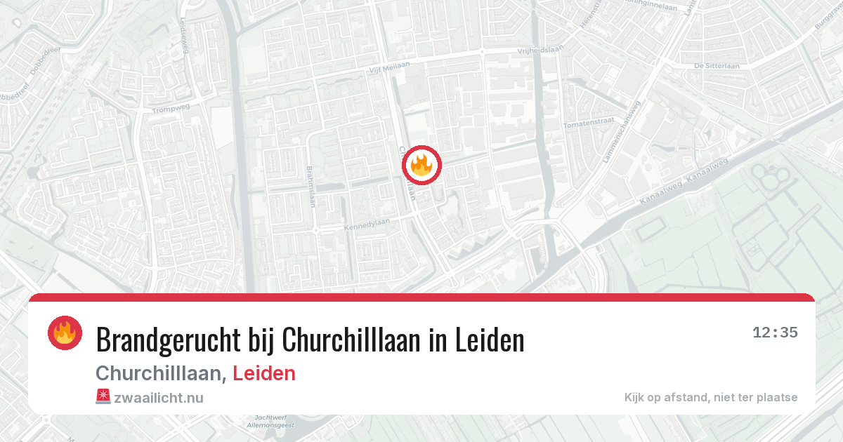 Brandgerucht bij Churchilllaan in Leiden — 29 mei 2026