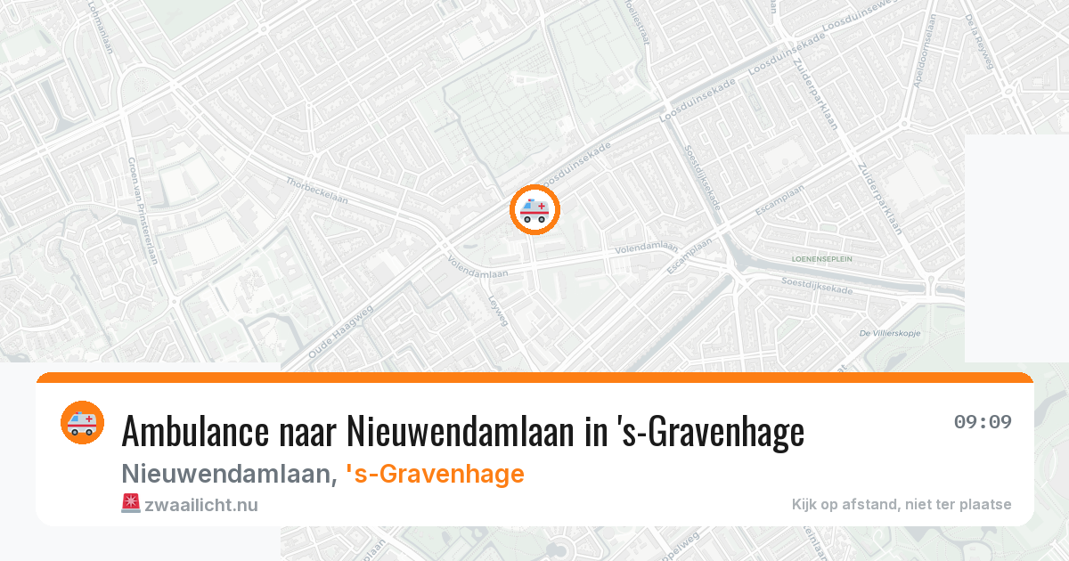 Ambulance naar Nieuwendamlaan in 's-Gravenhage — 10 jul 2026