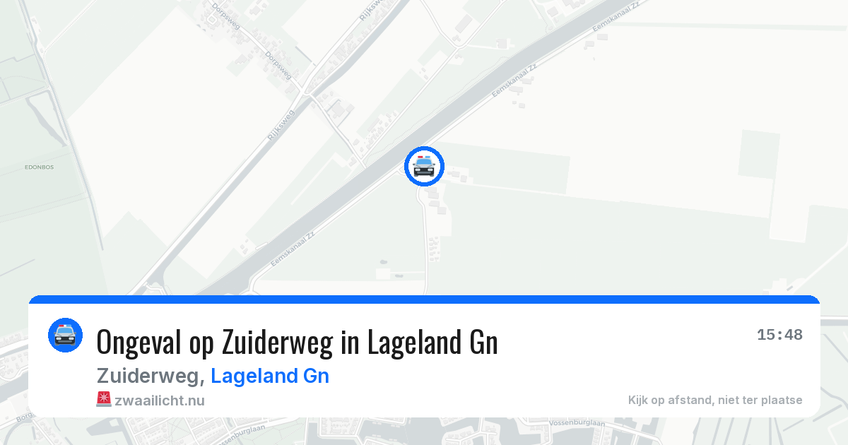Ongeval op Zuiderweg in Lageland Gn — 7 mei 2026