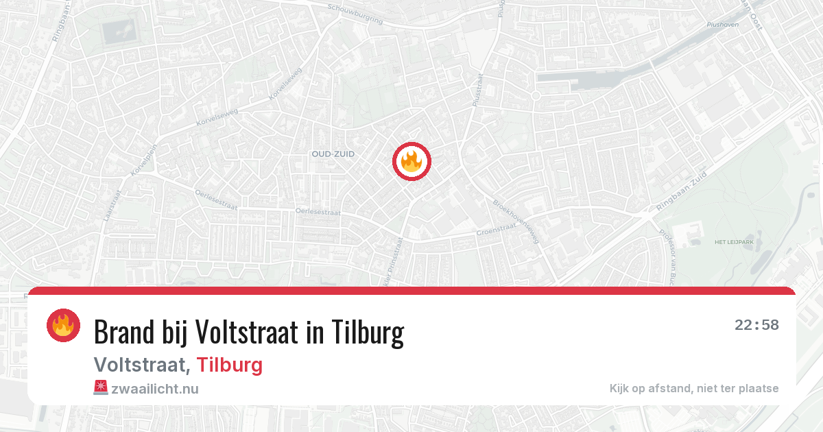 Brand bij Voltstraat in Tilburg — 10 jul 2026