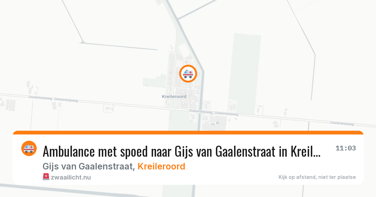Ambulance met spoed naar Gijs van Gaalenstraat in Kreileroord — 14 apr 2026