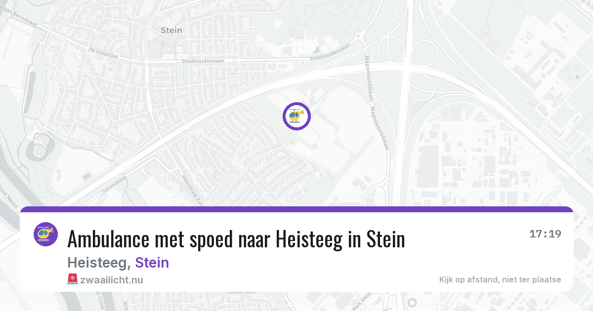 Ambulance met spoed naar Heisteeg in Stein — 15 jul 2026
