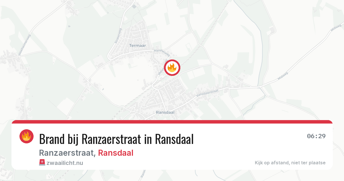 Brand bij Ranzaerstraat in Ransdaal — 12 mrt 2026
