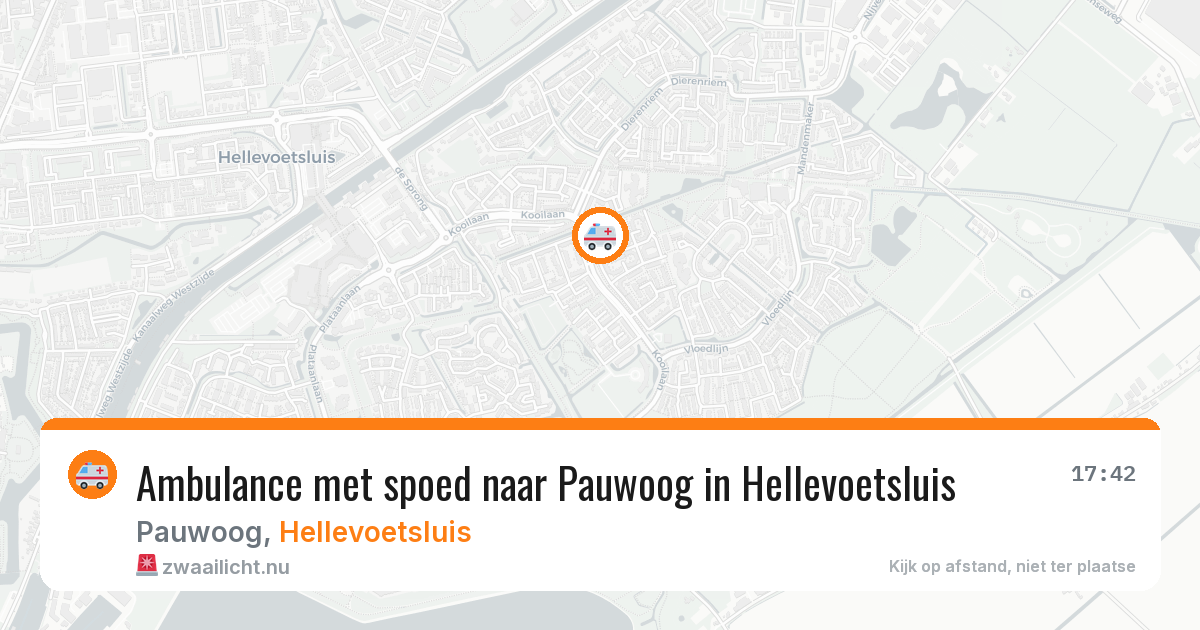 Ambulance met spoed naar Pauwoog in Hellevoetsluis — 6 mei 2026