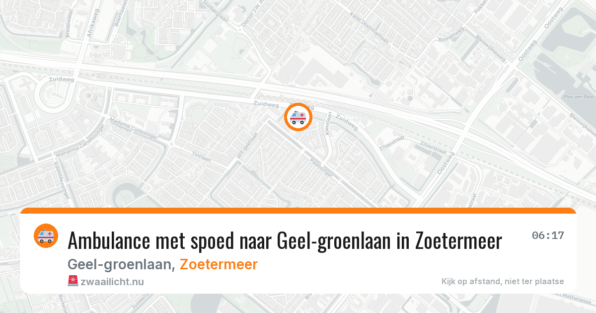 Ambulance met spoed naar Geel-groenlaan in Zoetermeer — 26 jan 2026