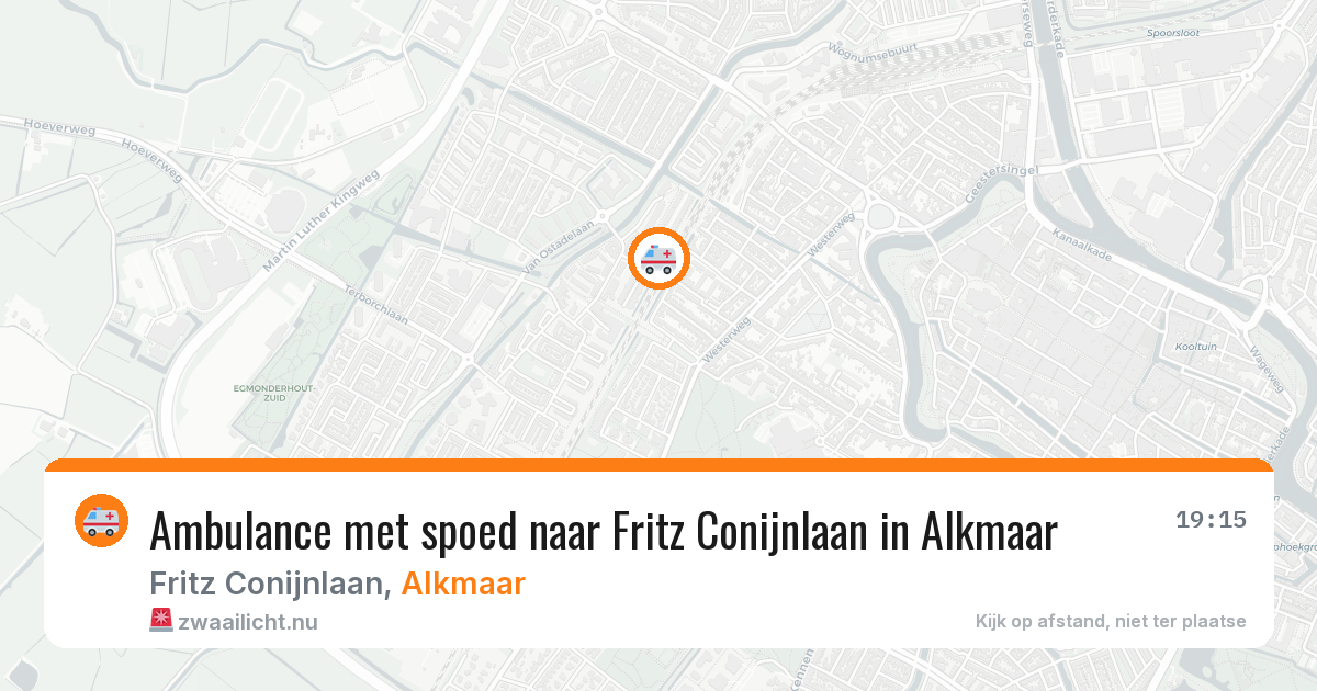 Ambulance met spoed naar Fritz Conijnlaan in Alkmaar — 12 jul 2026