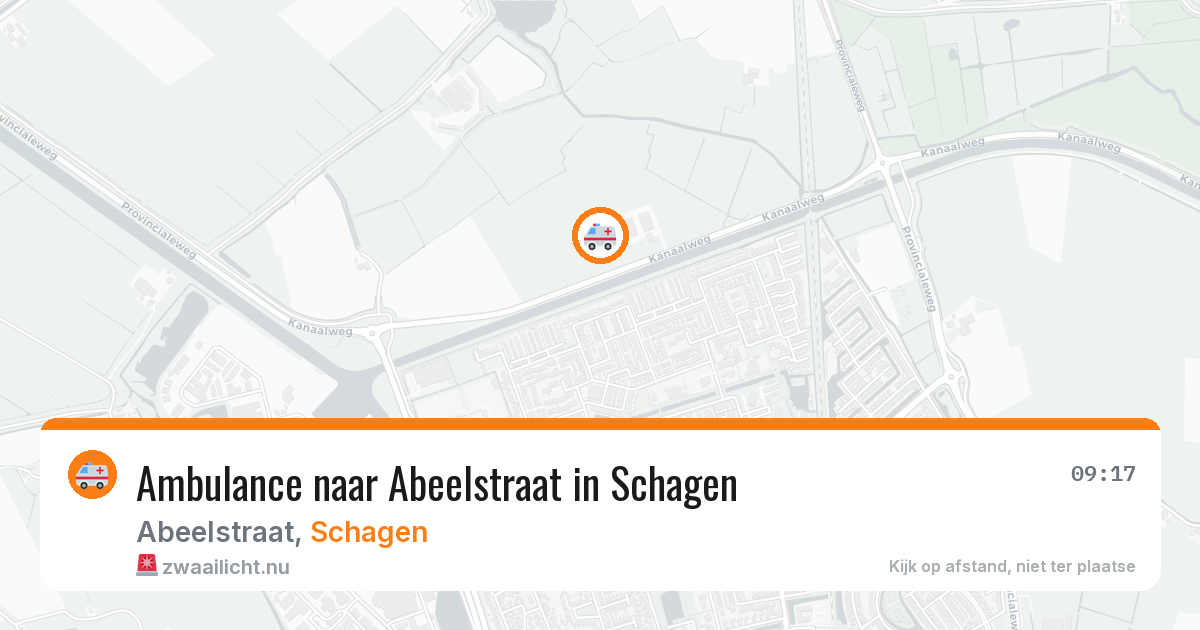 Ambulance naar Abeelstraat in Schagen — 22 jul 2026