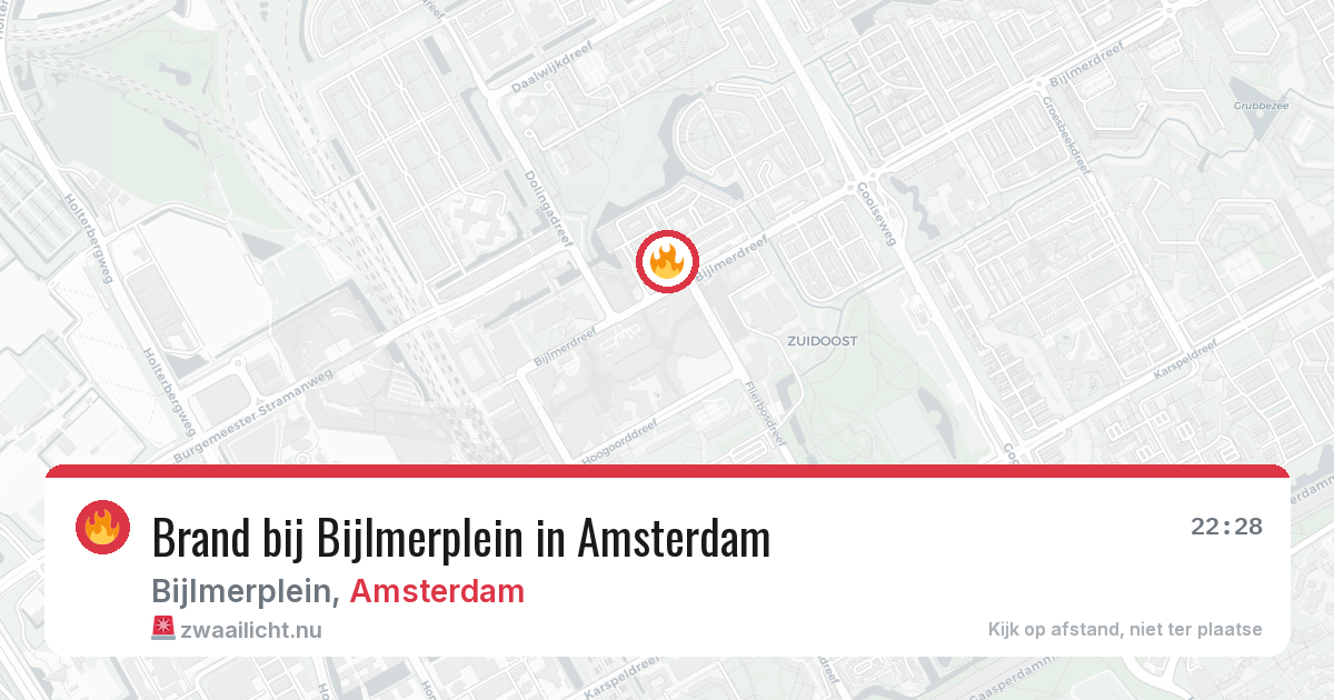Brand bij Bijlmerplein in Amsterdam — 21 jul 2026