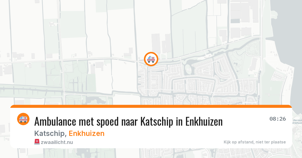 Ambulance met spoed naar Katschip in Enkhuizen — 26 mei 2026