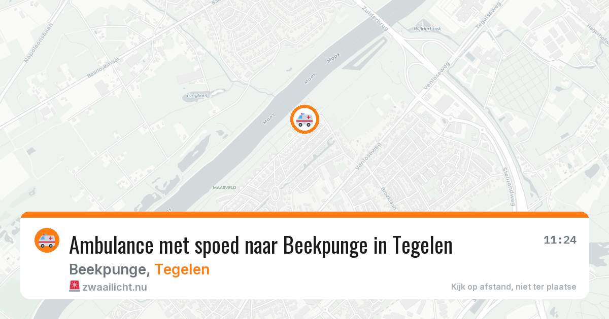 Ambulance met spoed naar Beekpunge in Tegelen — 15 jul 2026