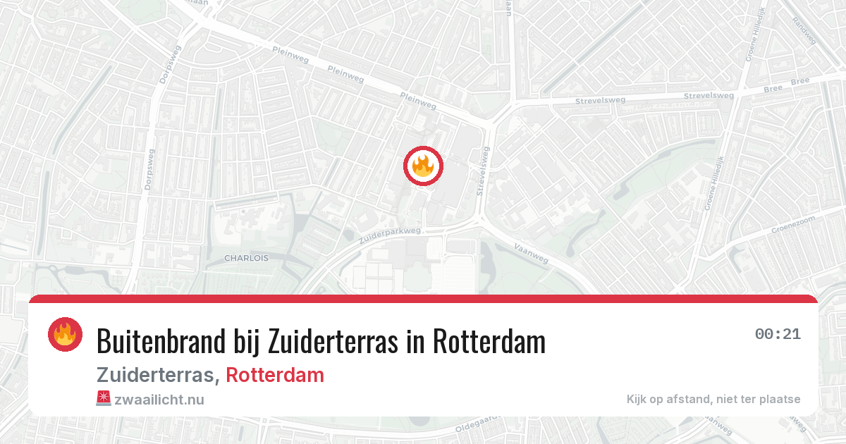 Buitenbrand bij Zuiderterras in Rotterdam — 6 jun 2026