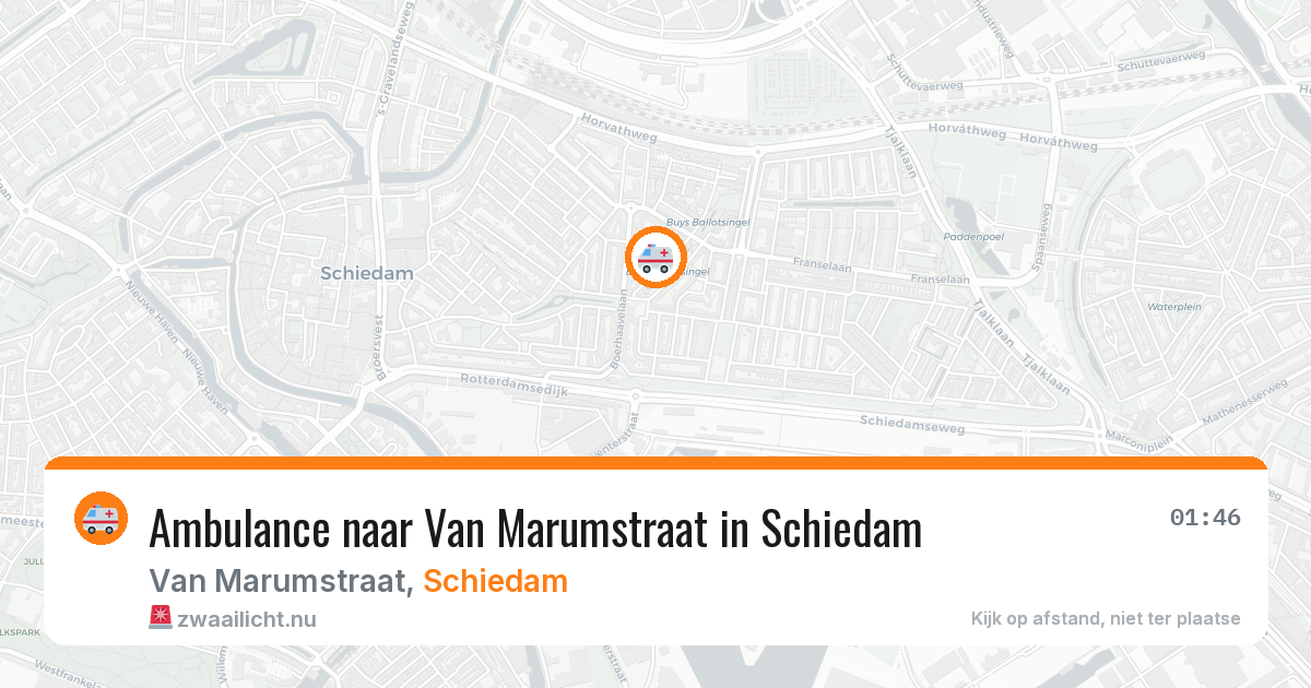 Ambulance naar Van Marumstraat in Schiedam — 30 mei 2026
