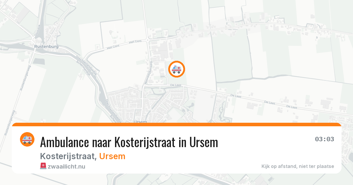 Ambulance naar Kosterijstraat in Ursem — 24 mei 2026