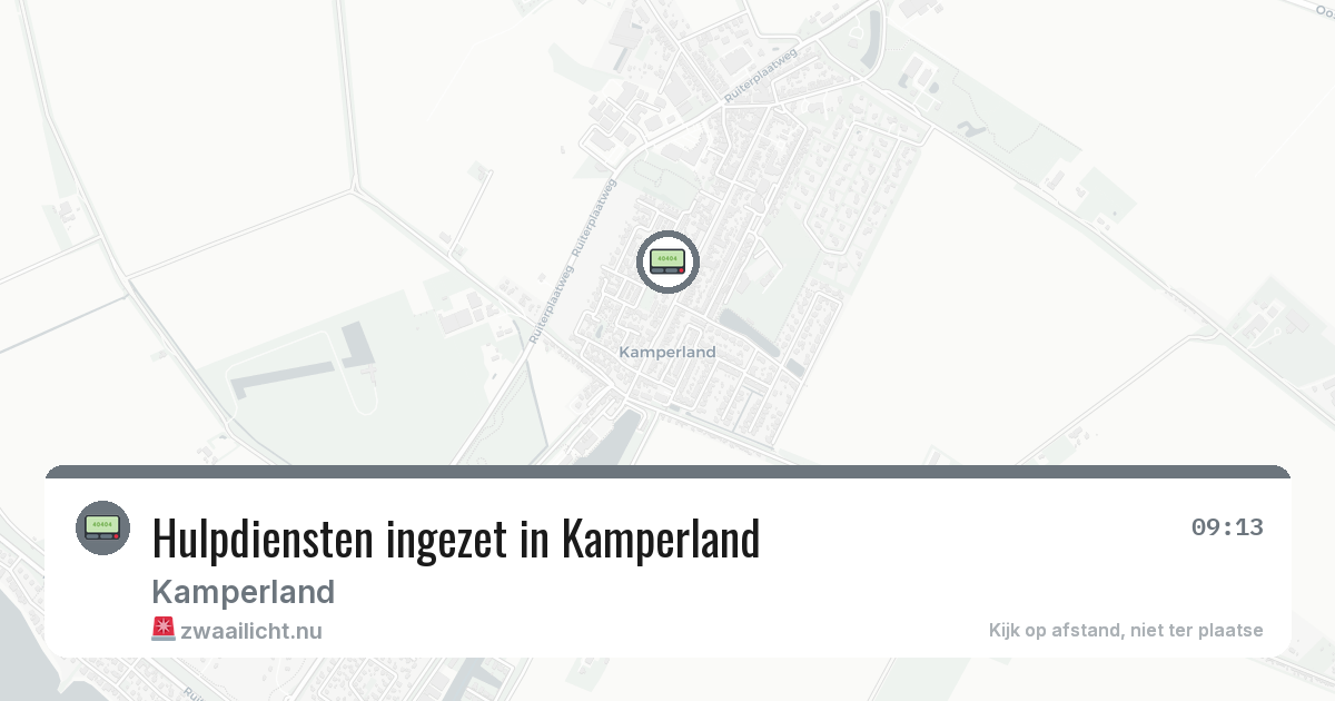 Hulpdiensten ingezet in Kamperland — 9 apr 2026 | 🚨 Zwaailicht.nu