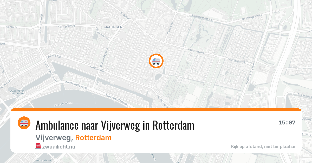 Ambulance naar Vijverweg in Rotterdam — 20 mrt 2026