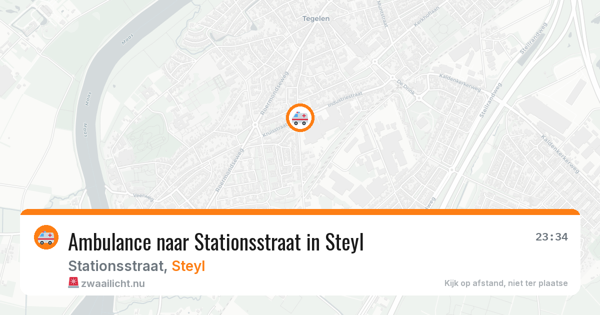 Ambulance naar Stationsstraat in Steyl — 13 jun 2026