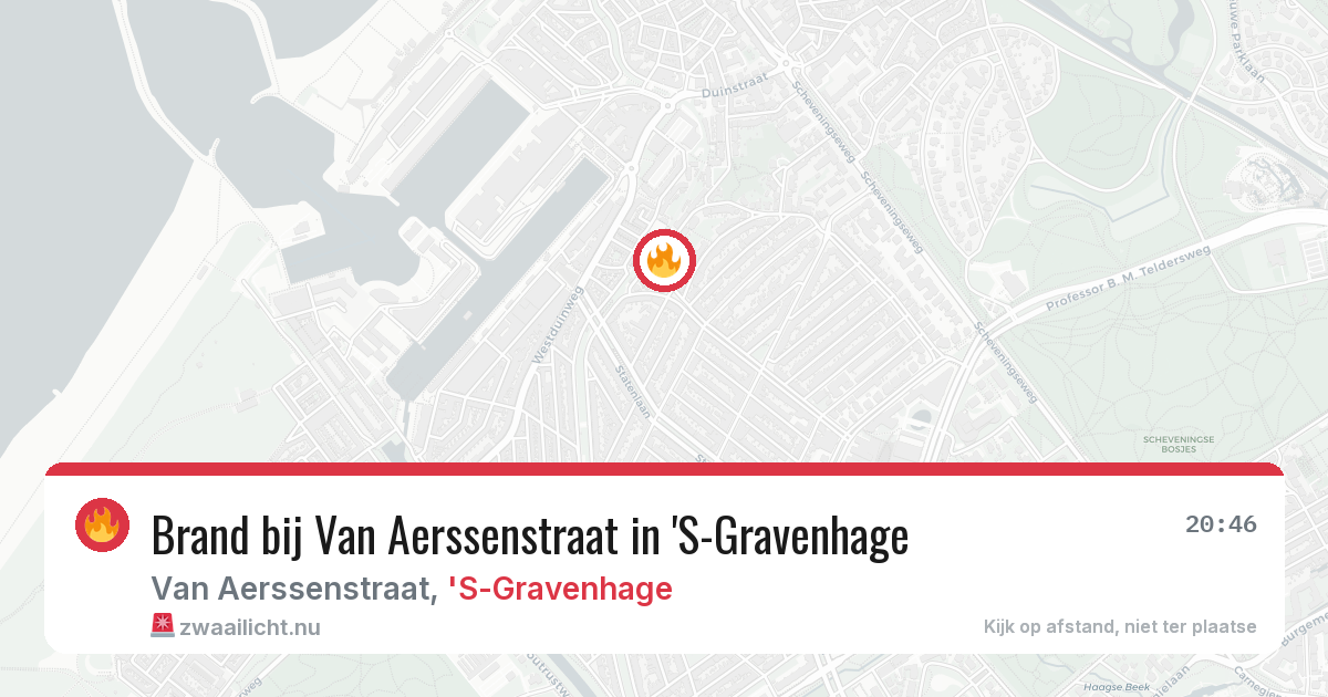 Brand bij Van Aerssenstraat in 'S-Gravenhage — 12 jul 2026