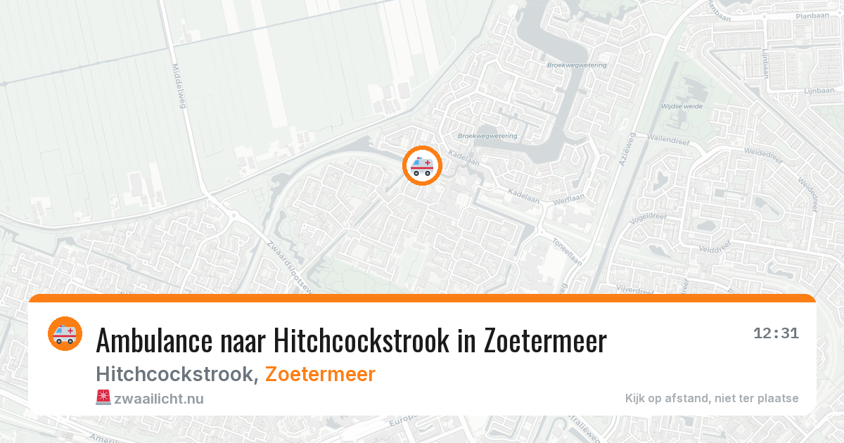 Ambulance naar Hitchcockstrook in Zoetermeer — 18 mrt 2026
