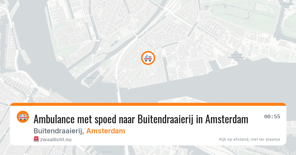 Ambulance met spoed naar Buitendraaierij in Amsterdam — 20 mrt 2026