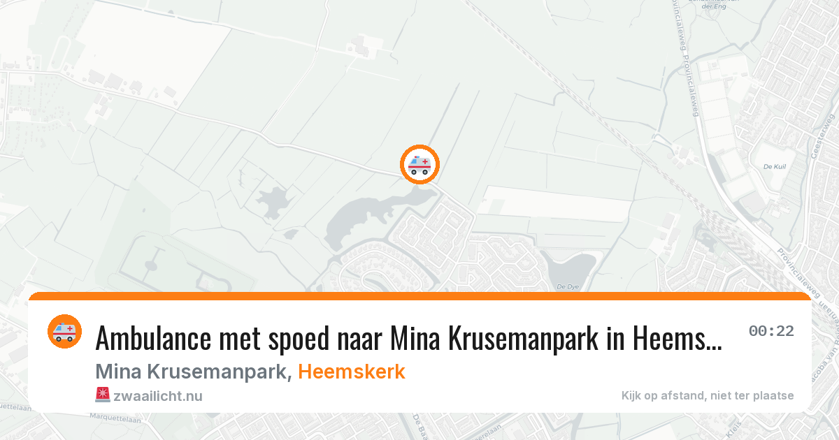 Ambulance met spoed naar Mina Krusemanpark in Heemskerk — 17 jan 2026