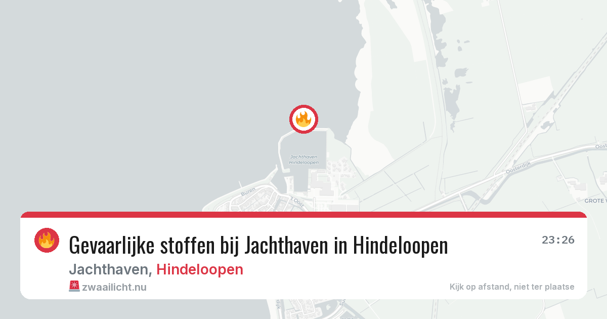 Gevaarlijke stoffen bij Jachthaven in Hindeloopen — 15 jul 2026