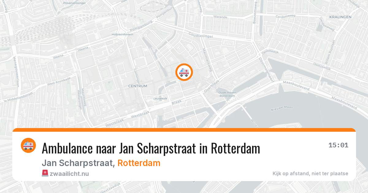 Ambulance naar Jan Scharpstraat in Rotterdam — 6 jun 2026