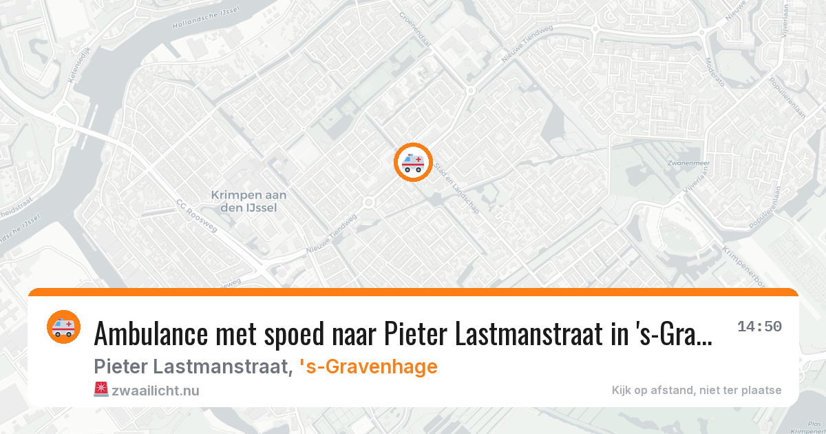Ambulance met spoed naar Pieter Lastmanstraat in 's-Gravenhage — 26 jan 2026