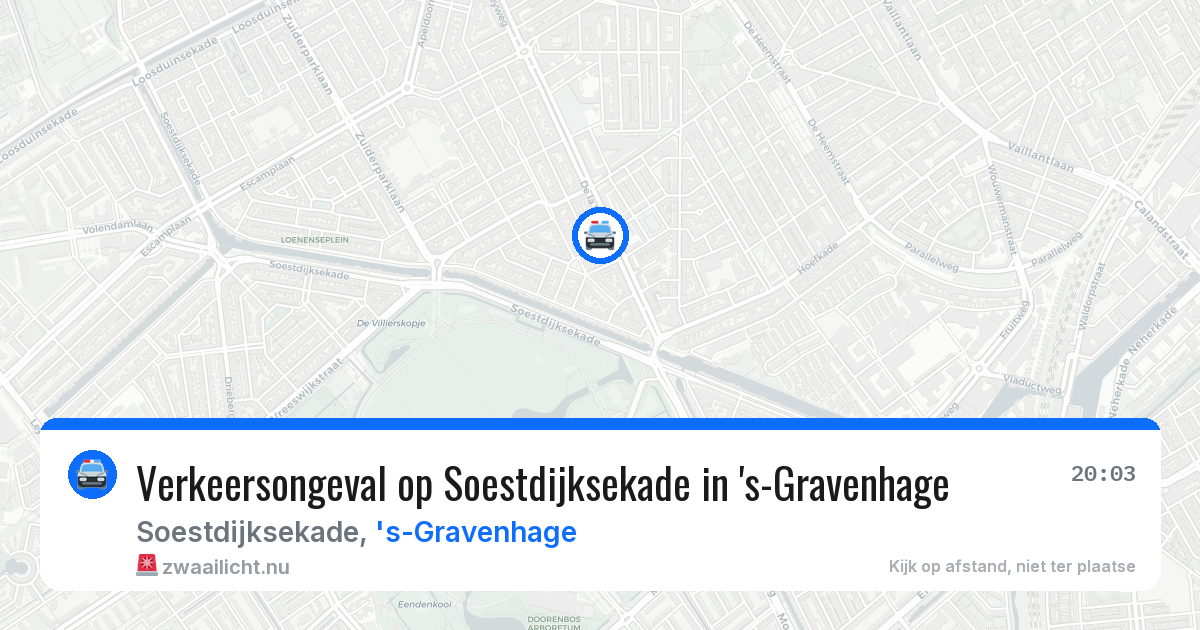 Verkeersongeval op Soestdijksekade in 's-Gravenhage — 30 mrt 2026