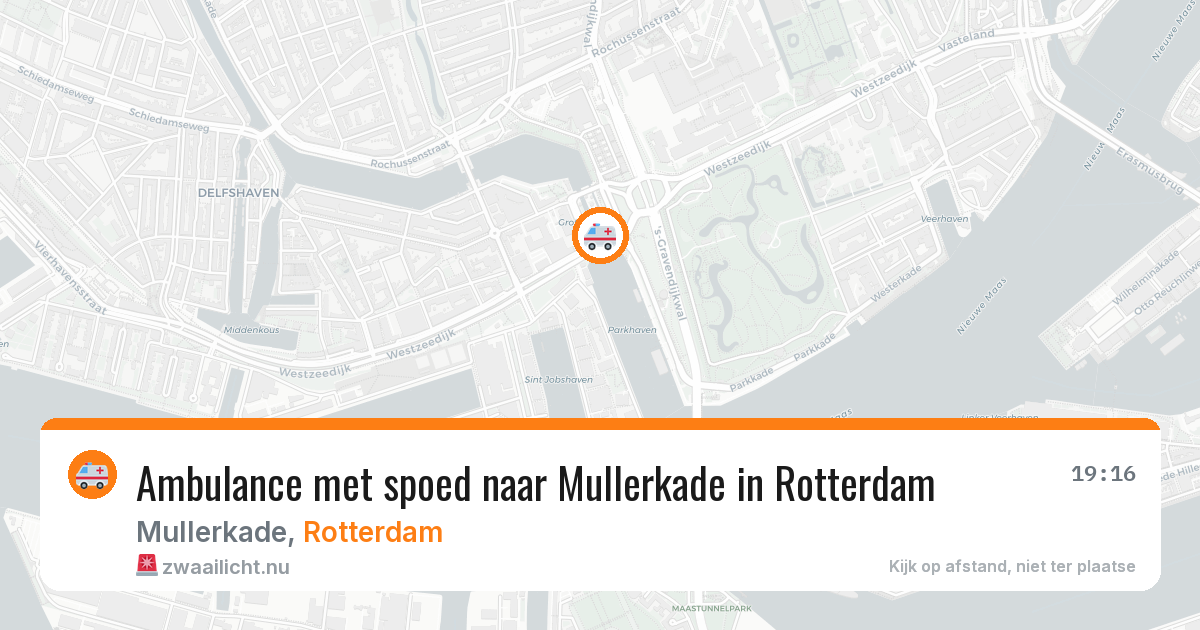 Ambulance met spoed naar Mullerkade in Rotterdam — 4 jun 2026