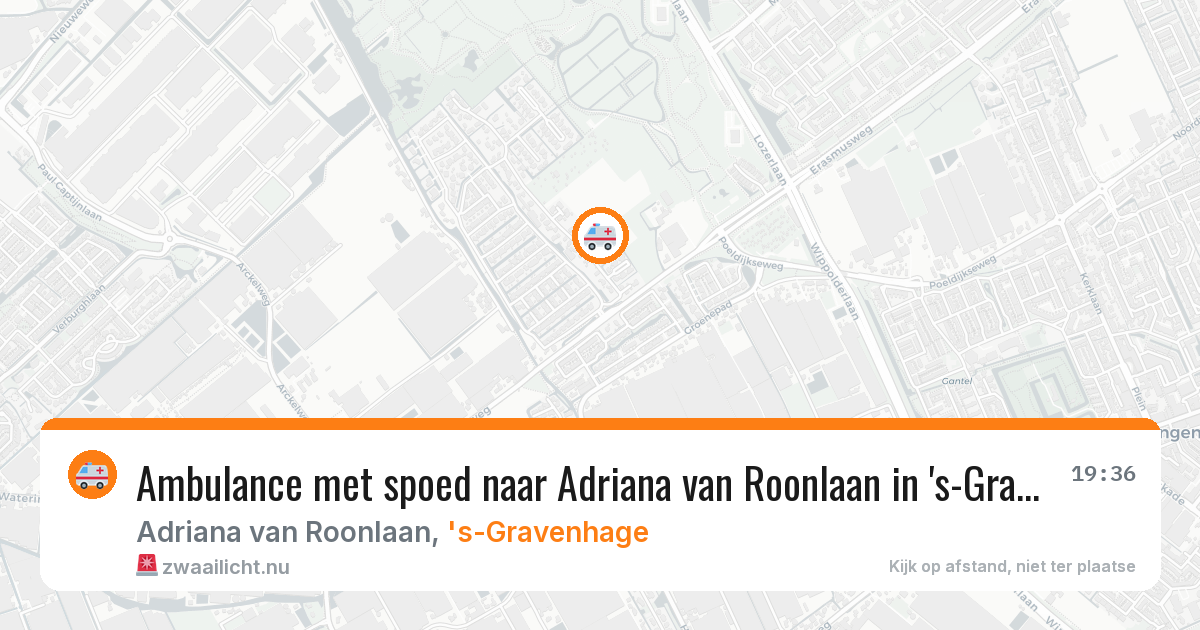 Ambulance met spoed naar Adriana van Roonlaan in 's-Gravenhage — 24 jul 2026