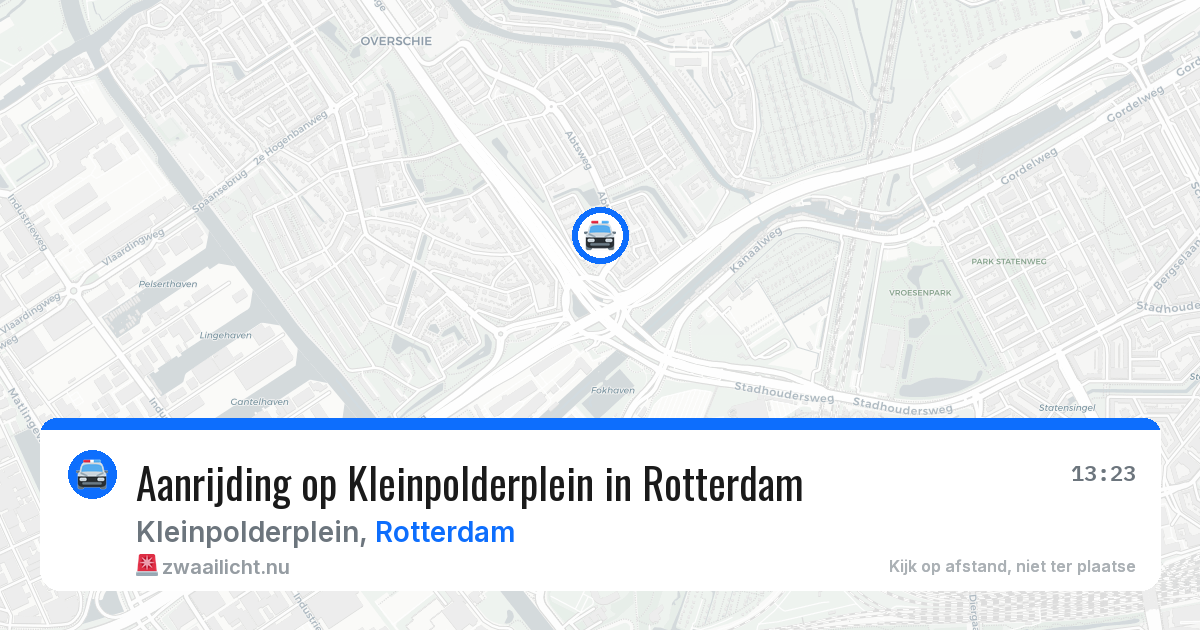 Aanrijding op Kleinpolderplein in Rotterdam — 15 jul 2026
