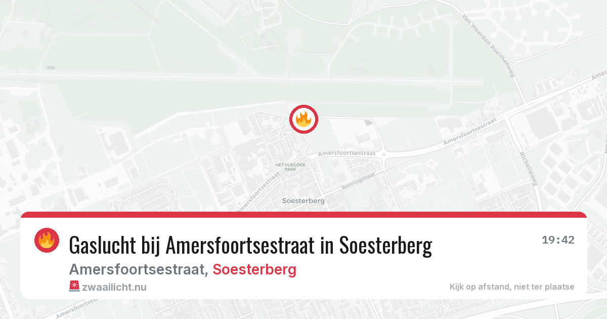 Gaslucht bij Amersfoortsestraat in Soesterberg — 25 mrt 2026