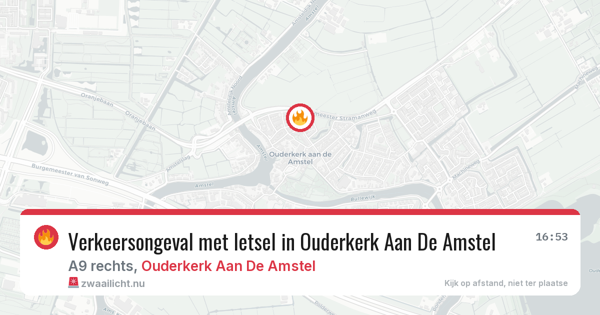 Verkeersongeval met letsel in Ouderkerk Aan De Amstel — 23 apr 2026