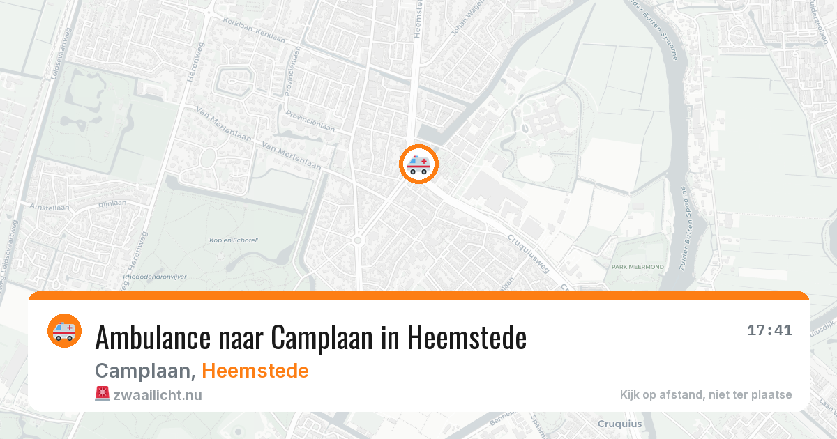 Ambulance naar Camplaan in Heemstede — 19 mrt 2026