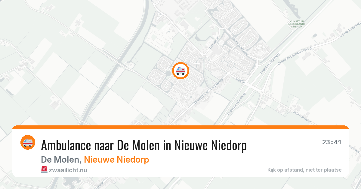 Ambulance naar De Molen in Nieuwe Niedorp — 13 mei 2026