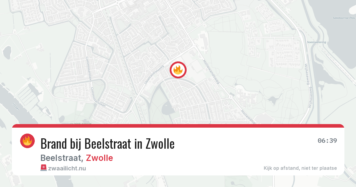 Brand bij Beelstraat in Zwolle — 16 mei 2026