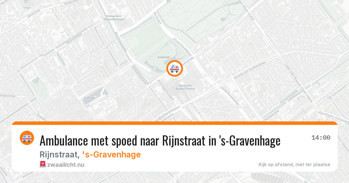 Ambulance met spoed naar Rijnstraat in 's-Gravenhage — 27 mei 2026