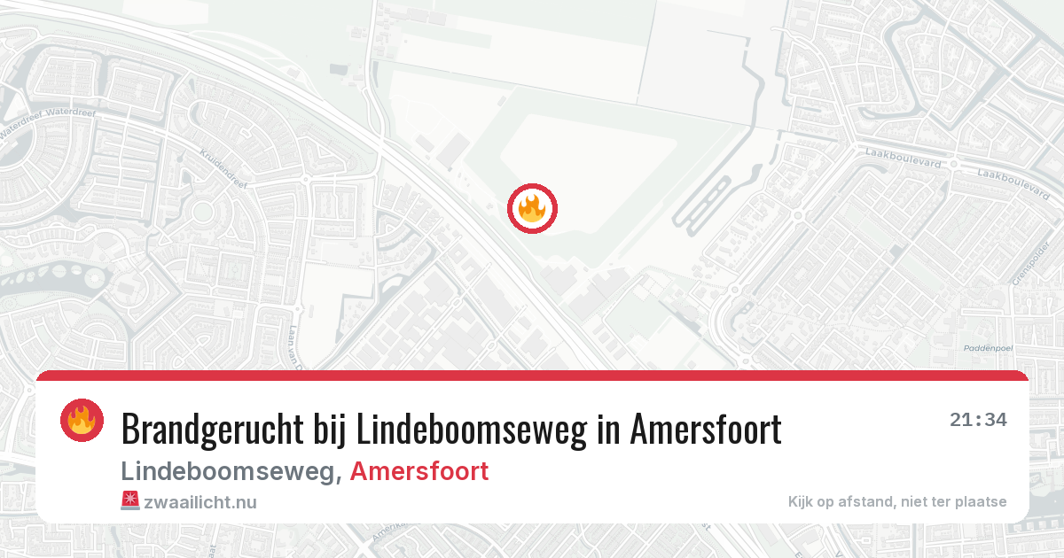 Brandgerucht bij Lindeboomseweg in Amersfoort — 1 jun 2026