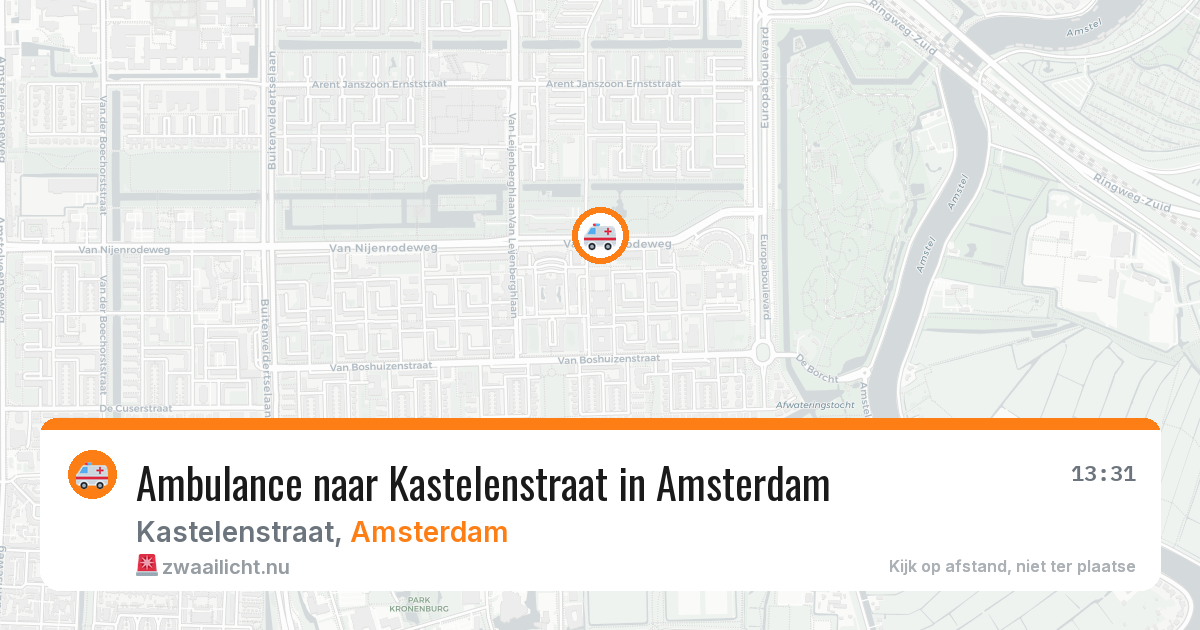 Ambulance naar Kastelenstraat in Amsterdam — 3 jun 2026