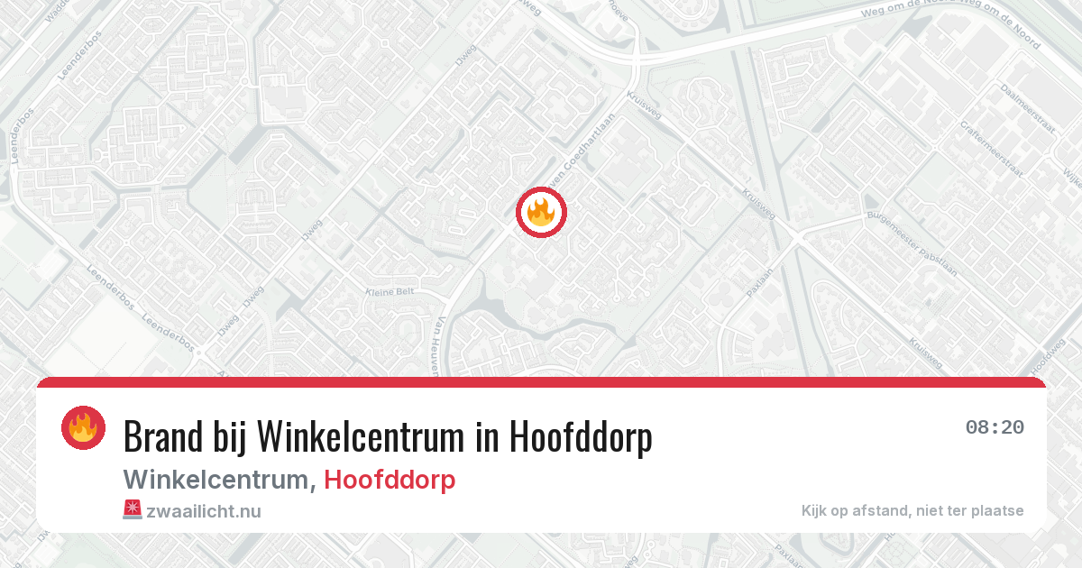 Brand bij Winkelcentrum in Hoofddorp — 7 jun 2026