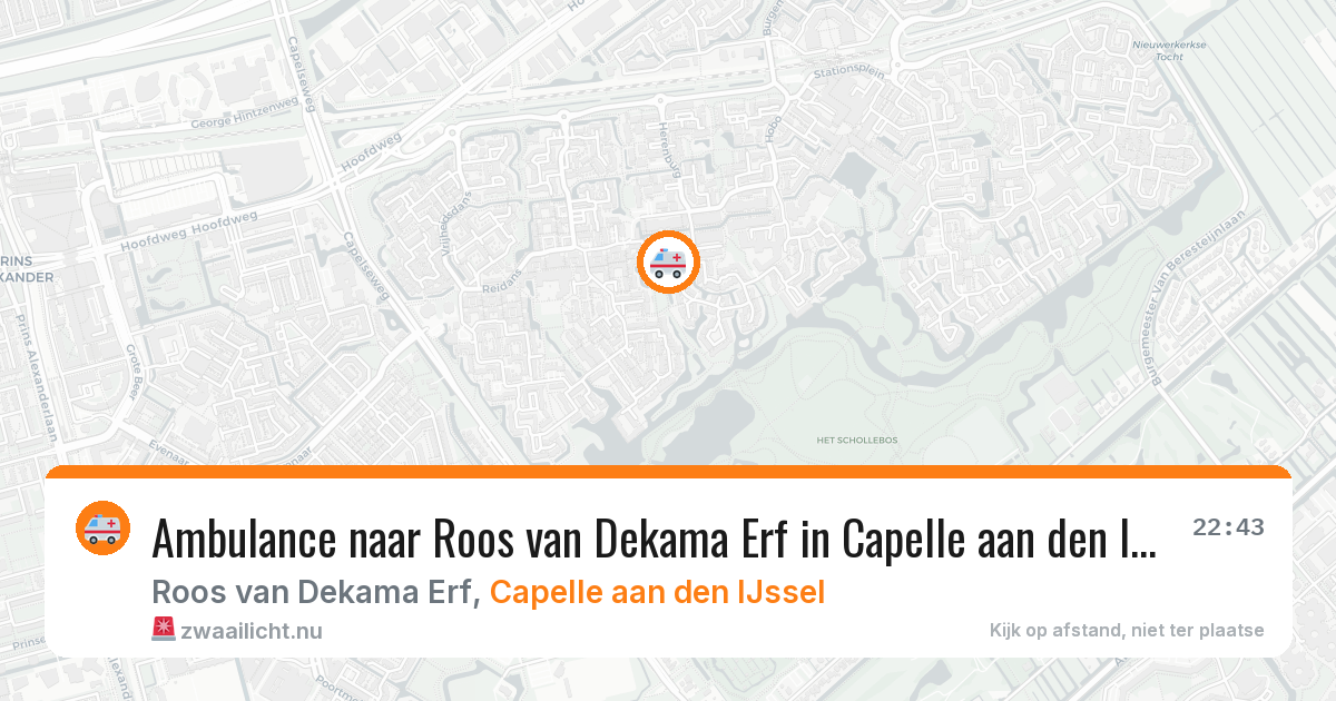 Ambulance naar Roos van Dekama Erf in Capelle aan den IJssel — 17 mrt 2026