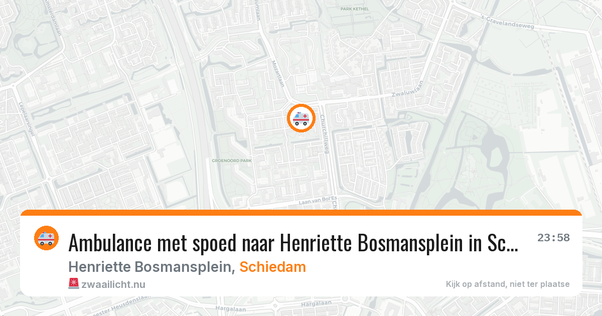 Ambulance met spoed naar Henriette Bosmansplein in Schiedam — 30 mei 2026