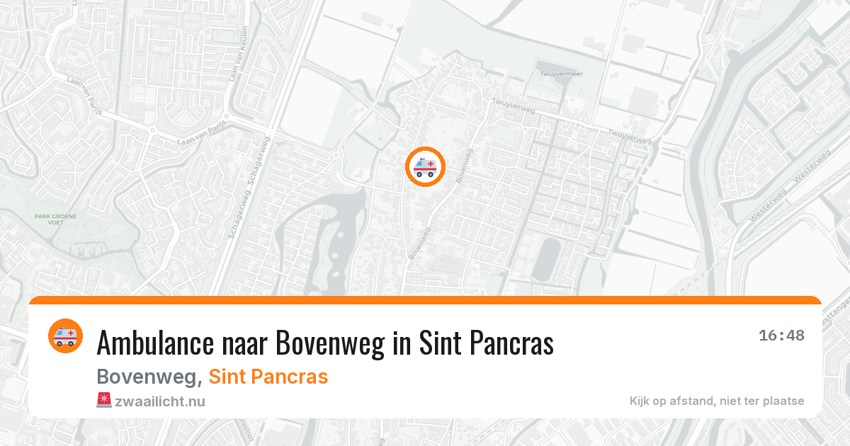 Ambulance naar Bovenweg in Sint Pancras — 1 jun 2026