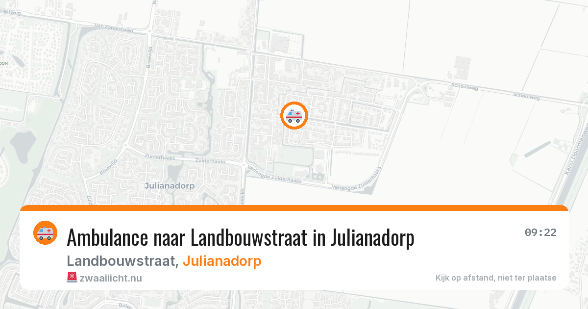 Ambulance naar Landbouwstraat in Julianadorp — 27 apr 2026