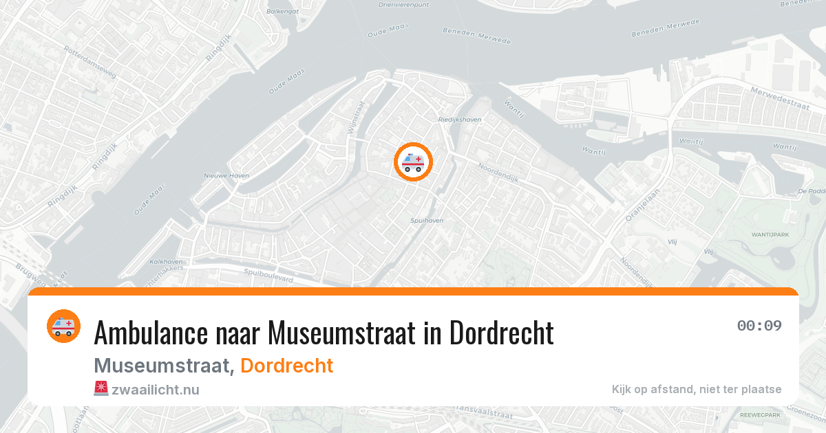 Ambulance naar Museumstraat in Dordrecht — 8 apr 2026