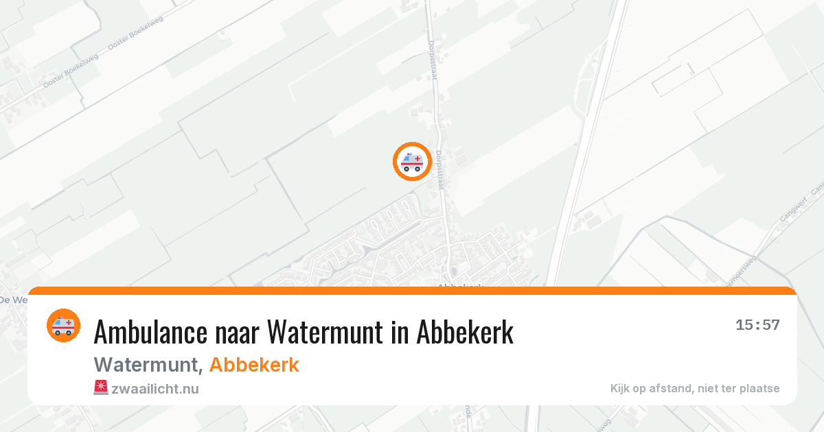 Ambulance naar Watermunt in Abbekerk — 16 jul 2026