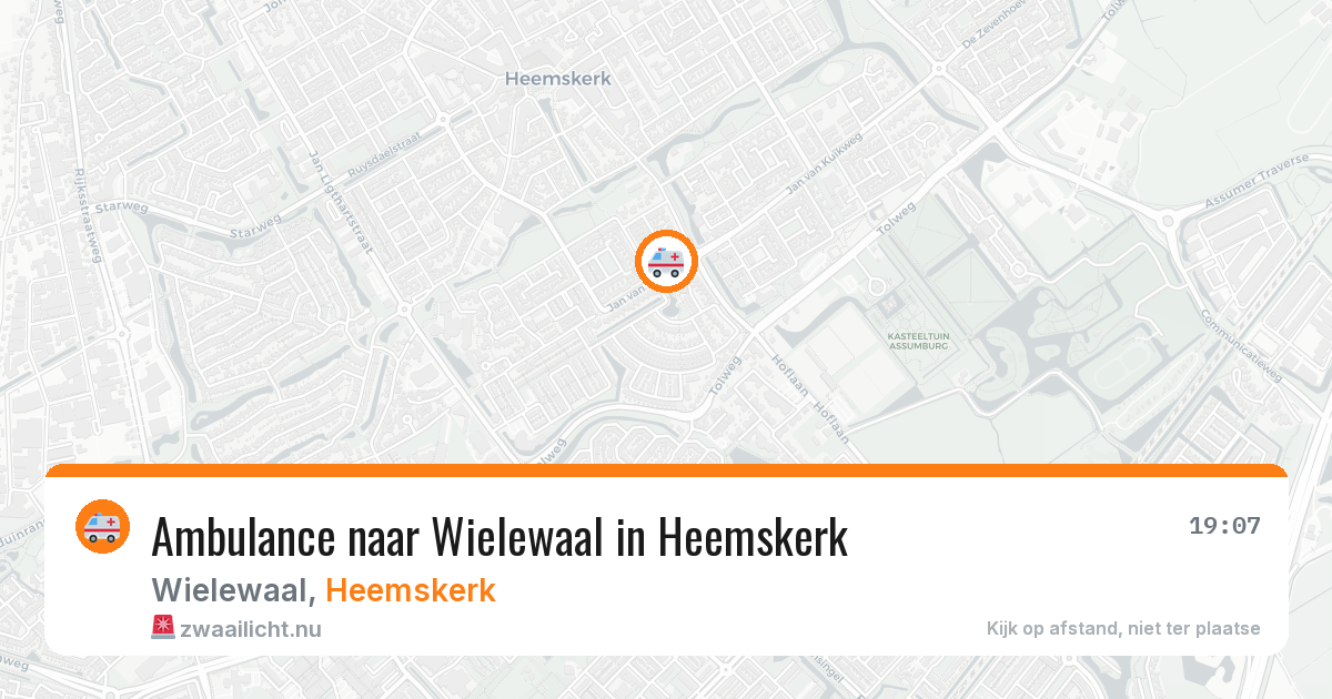 Ambulance naar Wielewaal in Heemskerk — 23 jul 2026